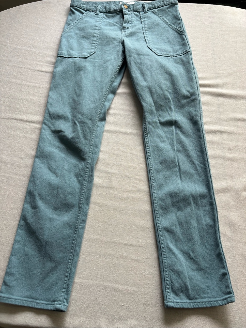 ba&sh Blue Mid Rise Straight Leg Jeans Size 6 | Parisian Casual - Picture 2 of 15